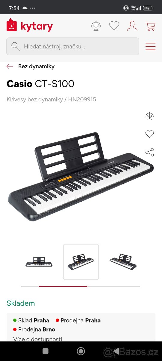 Nepoužívané v originál obalu klávesy Casio