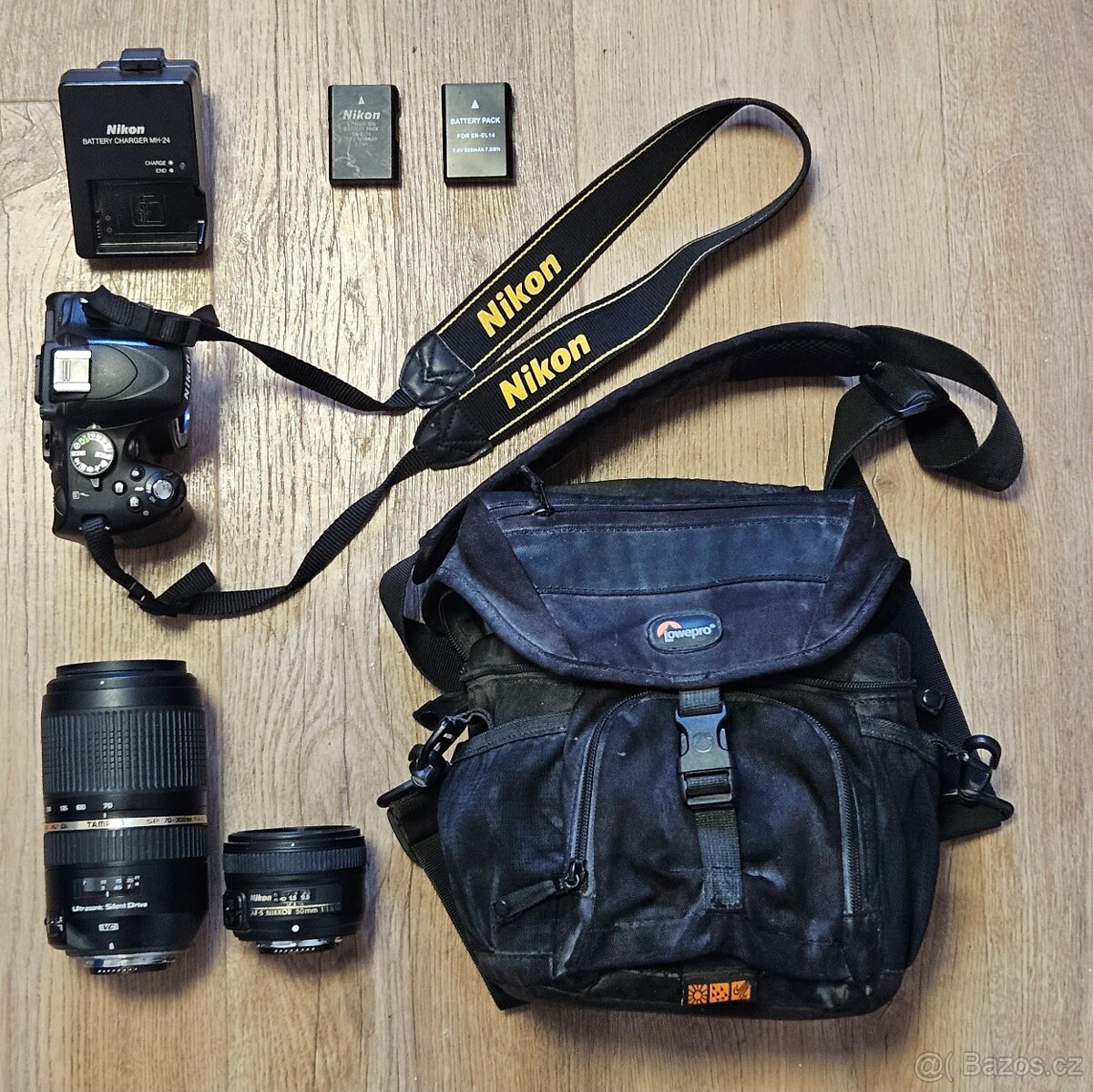 Nikon D5100 + Nikkor 50 mm f/1.8 G + Tamron 70–300 mm VC USD