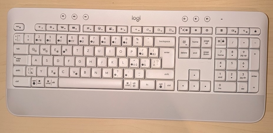 Logitech K650 - bezdrátová klávesnice – šedá