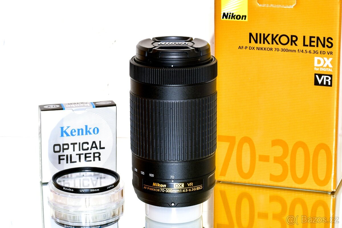 Nikon AF-P DX 70-300mm G VR + UV filtr NEPOUŽÍVANÝ