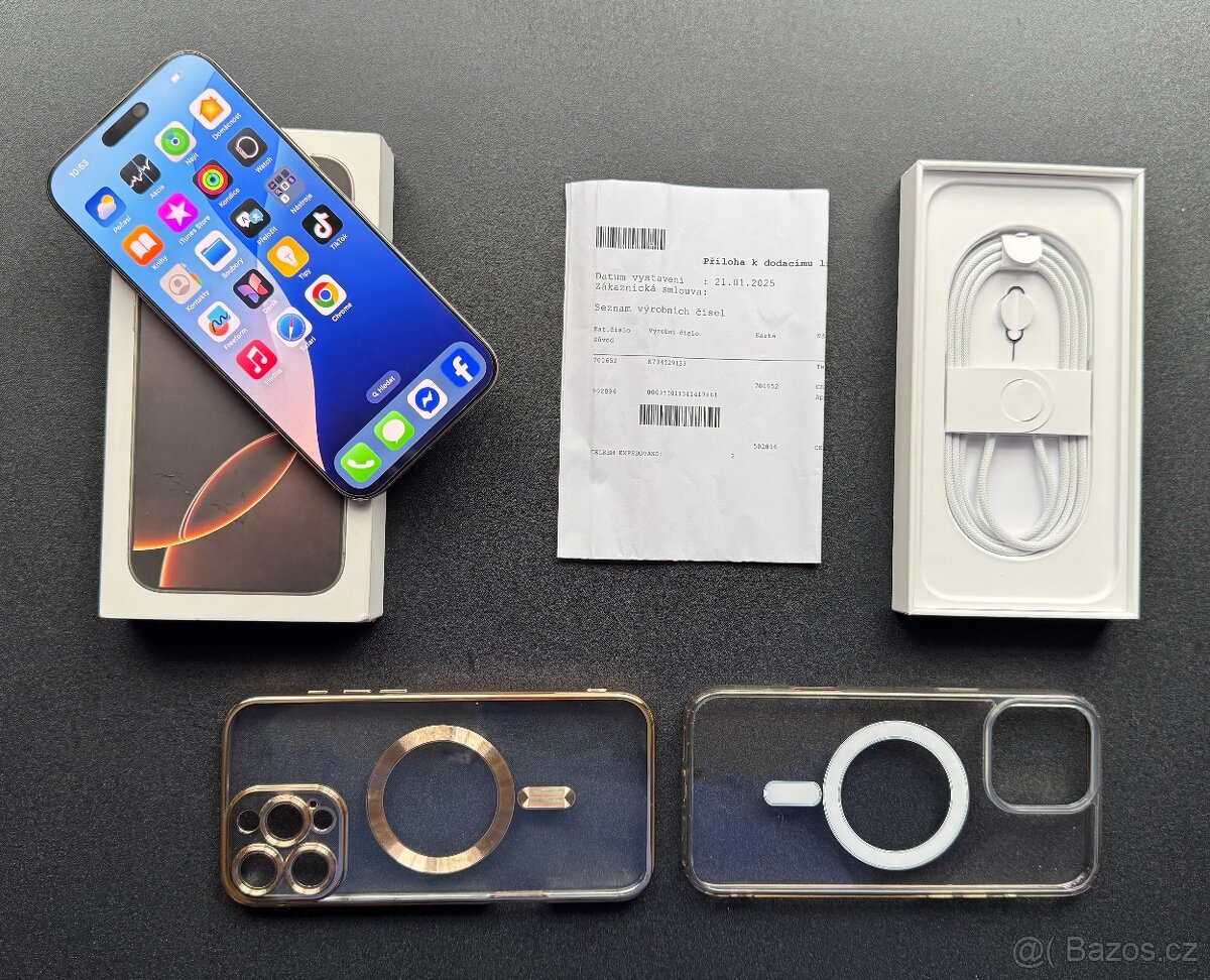 Apple iPhone 16 Pro Max / 256 GB / V záruce do 1/27.