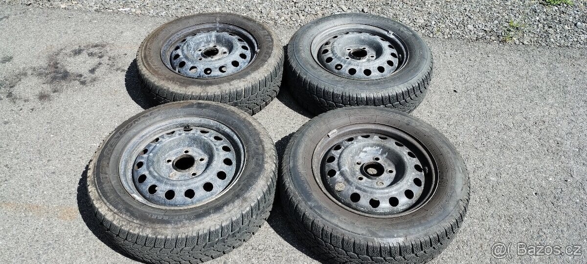 Zimní plechová kola s pneu 195/65 R15