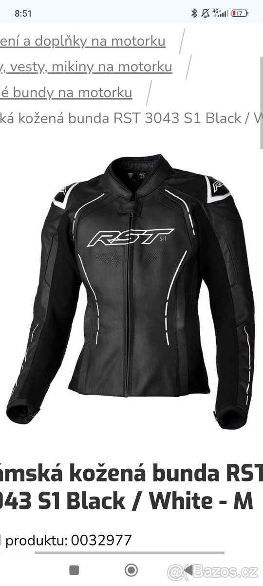 Kožená dámská bunda RST S-1 M
