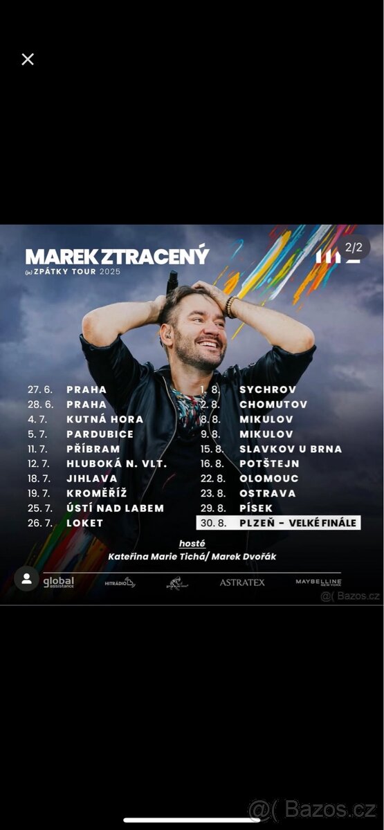 28.6. Praha Holešovice 2x lístek