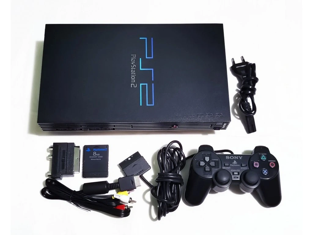 Prodám PlayStation 2 FAT kompletní s čipem - 10 her