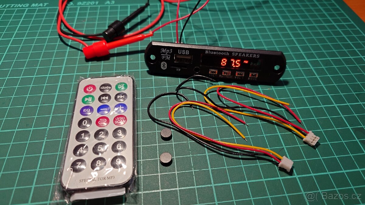 Modul Bluetooth USB SD MP3 FM AUX s dálkovým ovladačem č.1
