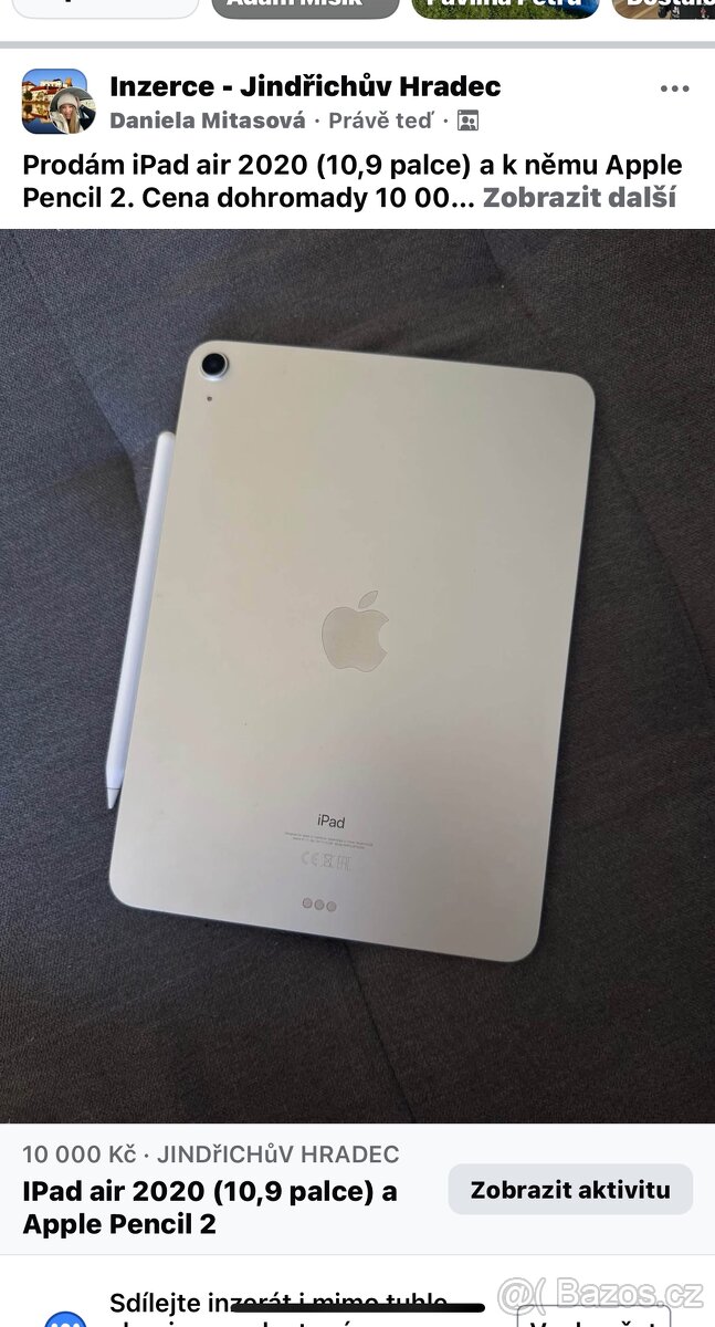 iPad Air 2020 (10,9 palce) a Apple Pencil 2