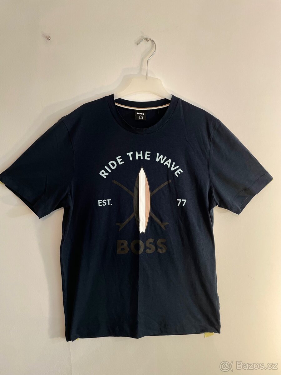 👕 Pánské tričko BOSS – Dark Blue (vel. S) | Skoro nové