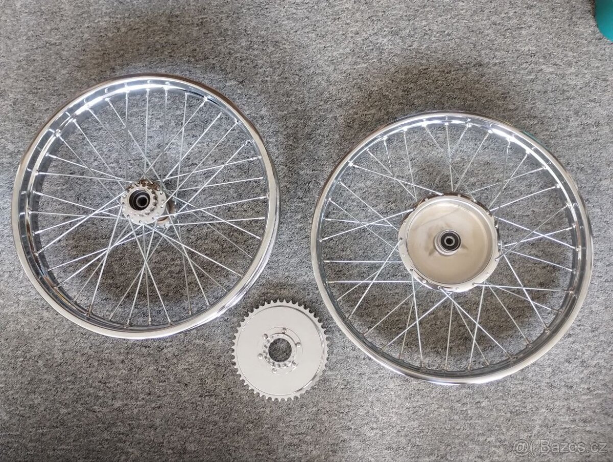 Nová kola Jawa Pérak 150mm, kompletní renovace, nová rozeta