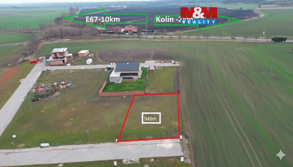 Prodej pozemku k bydlení, 945 m², Kolín