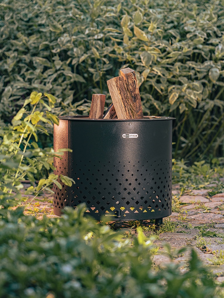 Moderní nízkodýmné ohniště WATRAG GRID — kompaktní nerezová