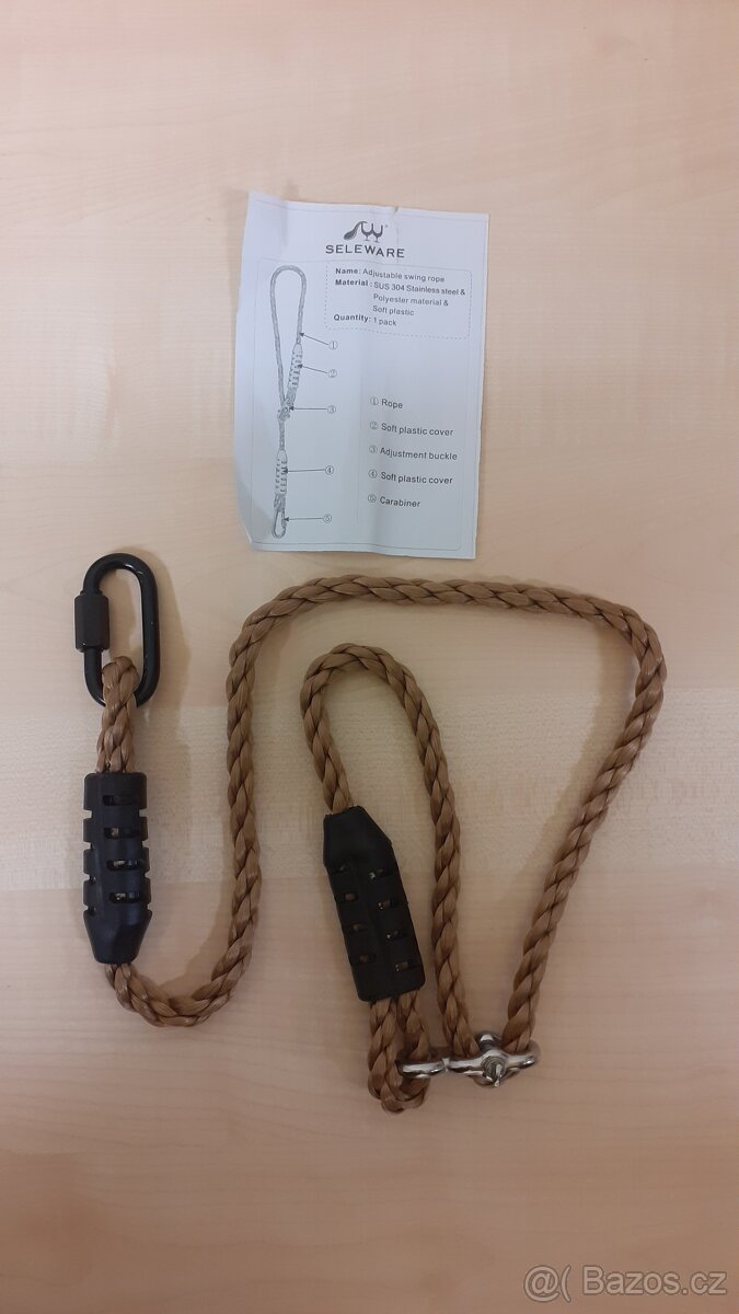 Závěsné nylonové lano s okem