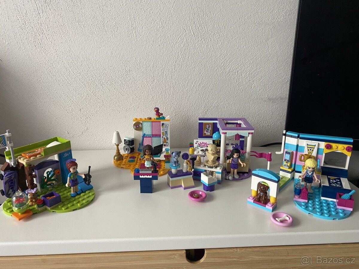 Lego Friends 41327,41328,41341,41342 Pokojíčky