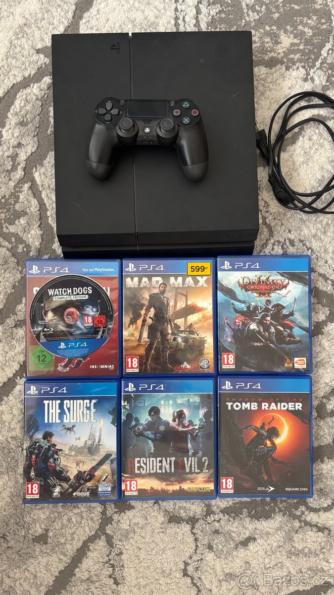 Sony PS4 1TB+ Dual shock + 6 her
