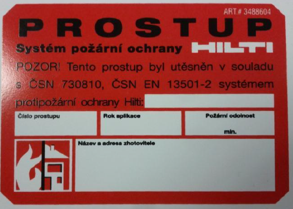 Bezpečnostní požární ucpávky HILTI