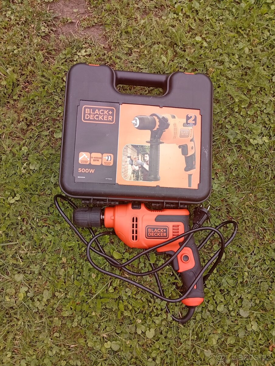 Příklepová vrtačka Black & Decker 500W úplně nová