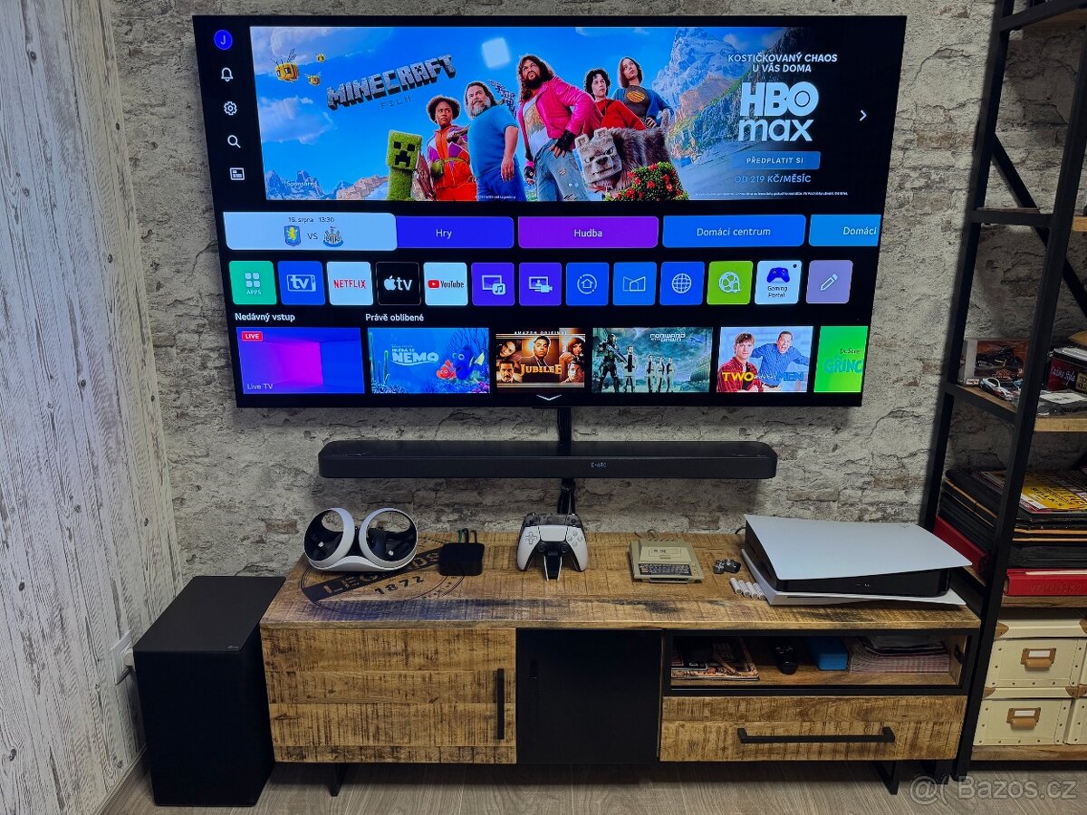 Sestava TV + Soundbar + stojan + držák soundbaru