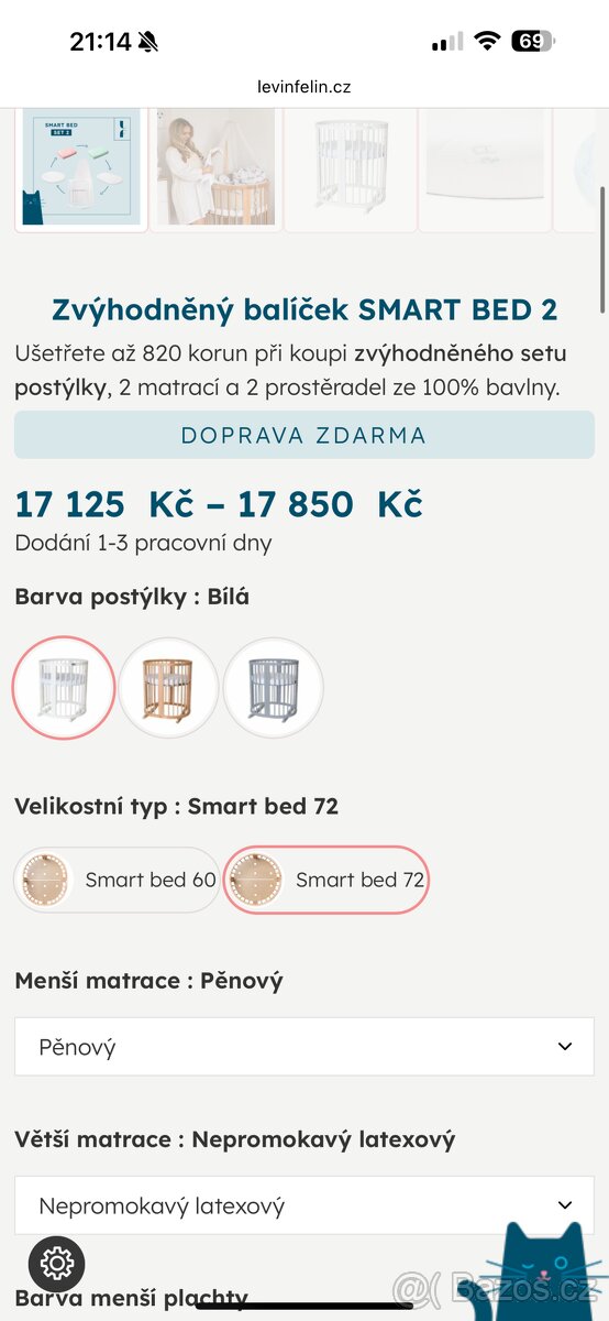 Dětská rostoucí postýlka