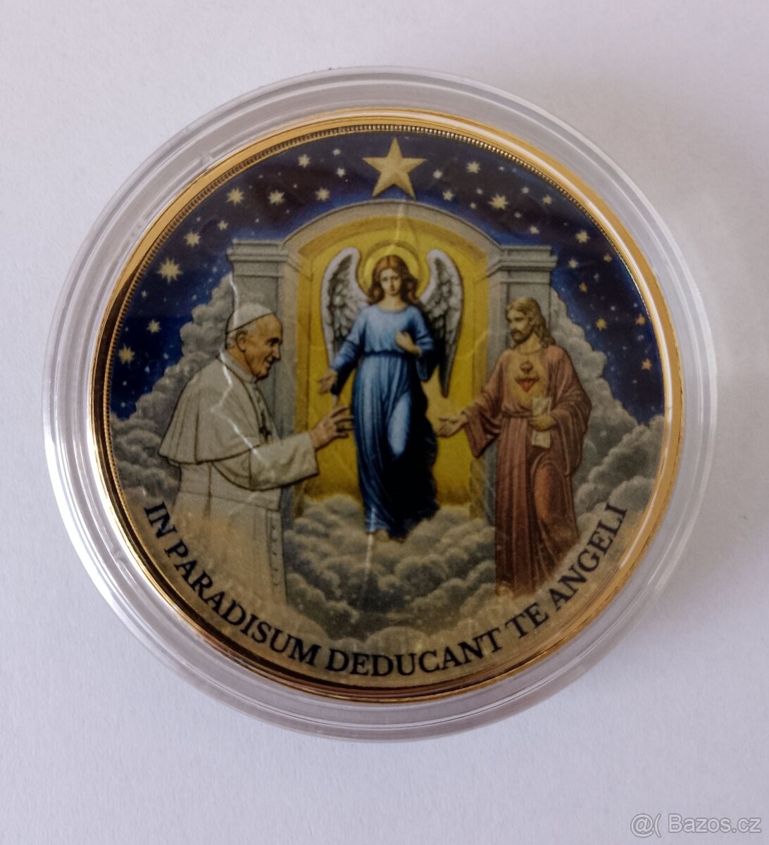 Stříbrná mince papež František věčný život , 1 oz