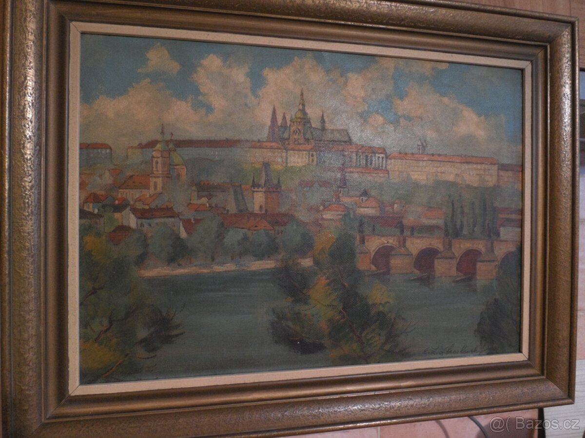 Obraz Prahy , Evžen Zábrž Zbraslavský  7.8.1906 Žďár n Sáz.