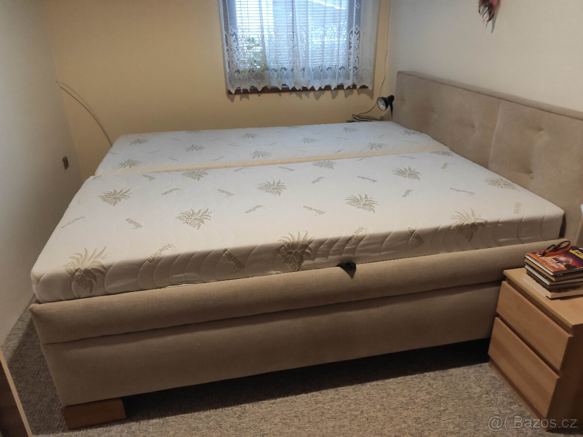 Boxspringová manželská postel 180 x 200 cm