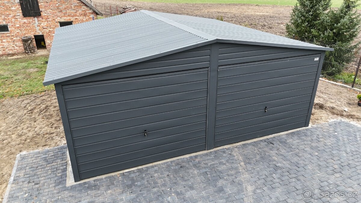 Plechová garáž 6x6m