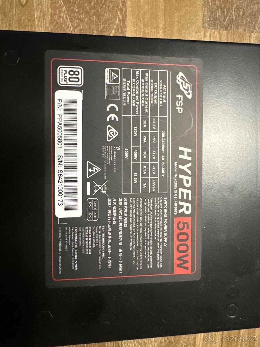 Zdroj fsp hyper 500w