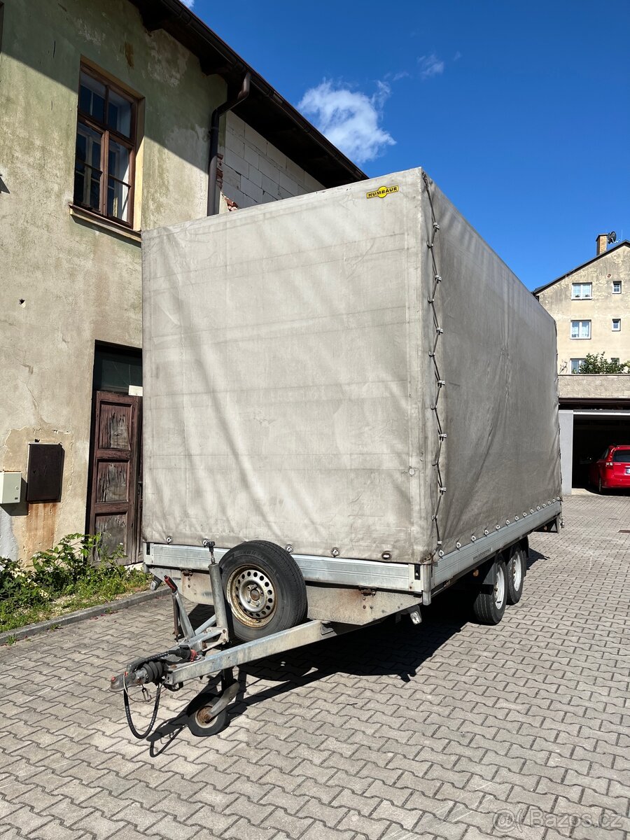 Humbaur HT 254118, plachtový přívěs, tandem, 3T