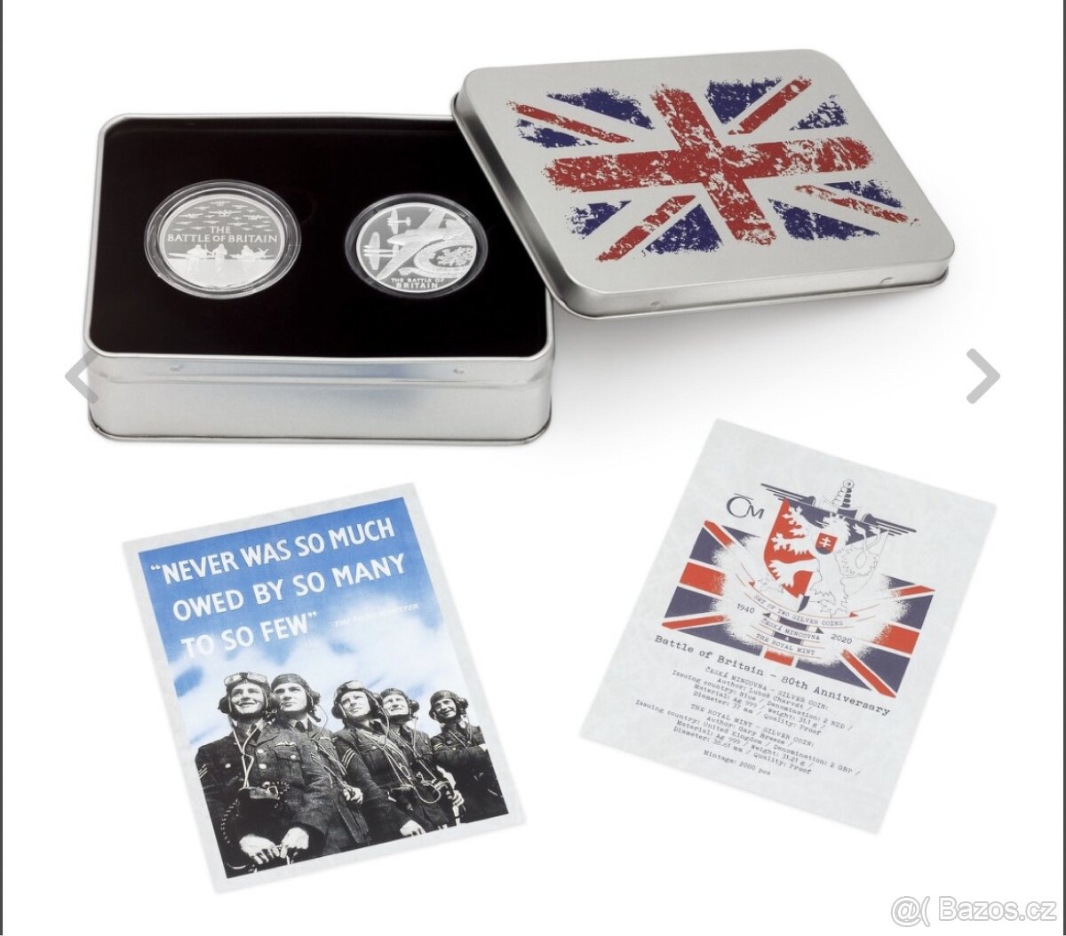 Sada dvou stříbrných mincí - Bitva o Británii proof