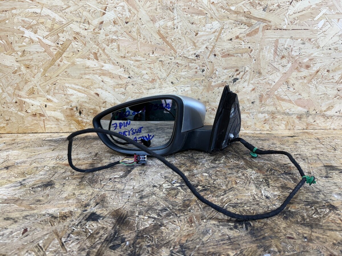 LEVÉ ZPĚTNÉ ZRCÁTKO VW PASSAT B7 LA7W 7 PIN 3C0857933A