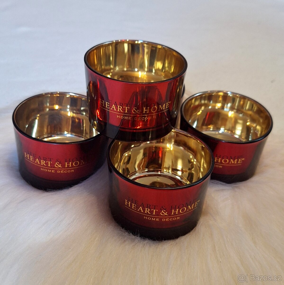 ALBI 5 ks Svícny metalické barvy dvoubarevné