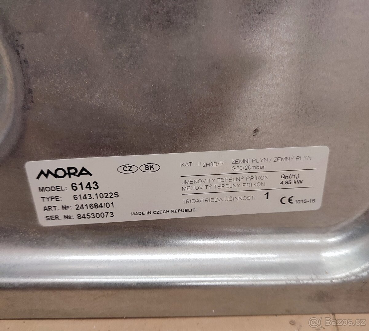 Plynové topidlo MORA 6143  zcela  ZÁNOVNÍ  za 50%