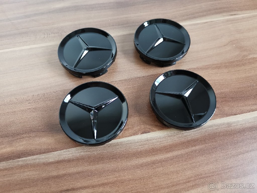 středové krytky Mercedes 64mm stříbrné nebo černé