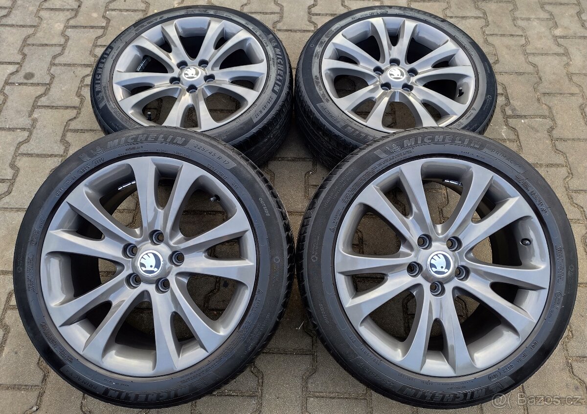 Alu kola originál Škoda Superb II 5x112 R17 Trifid