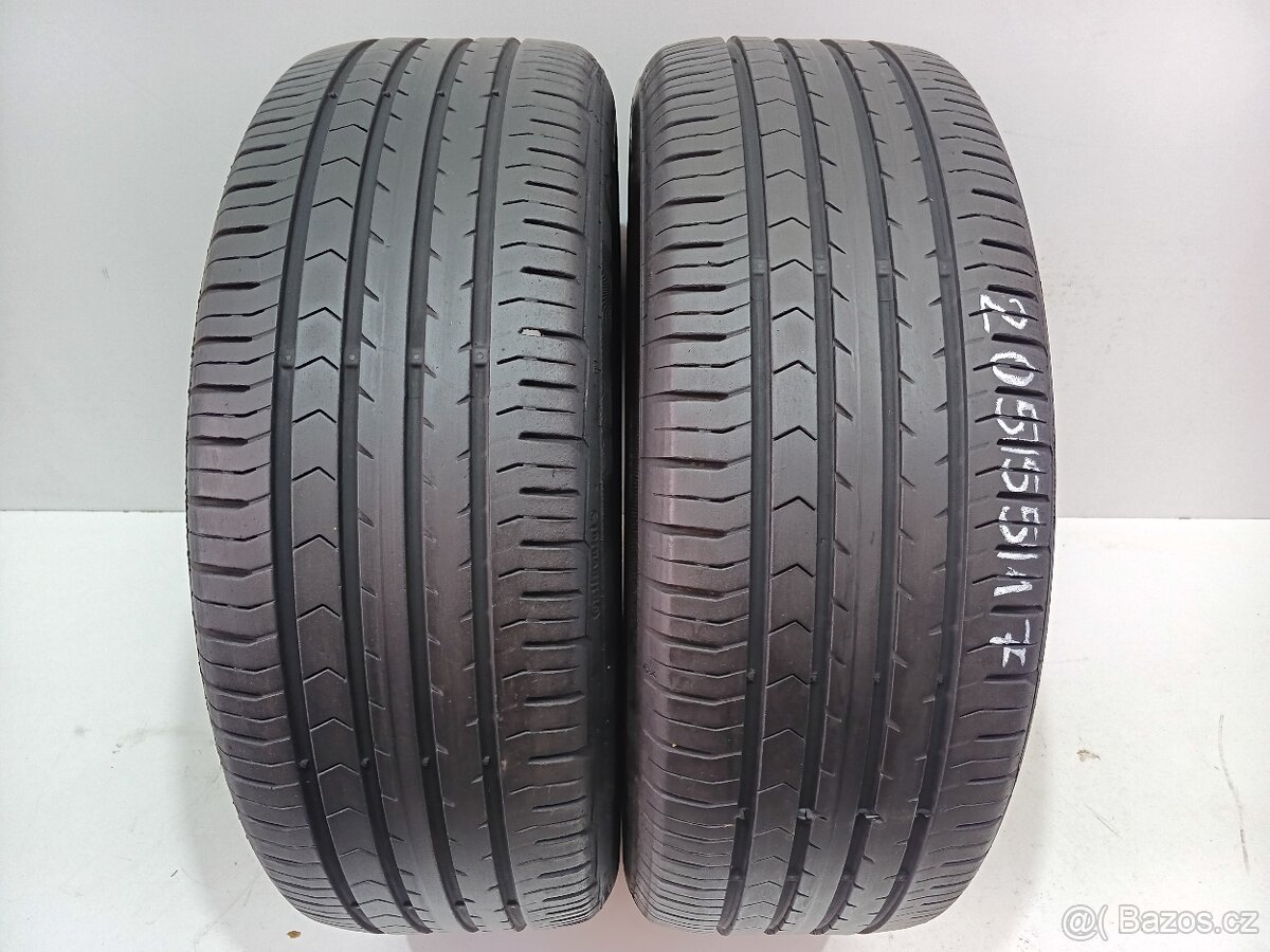 2ks letní pneu 205/55/17 Continental
