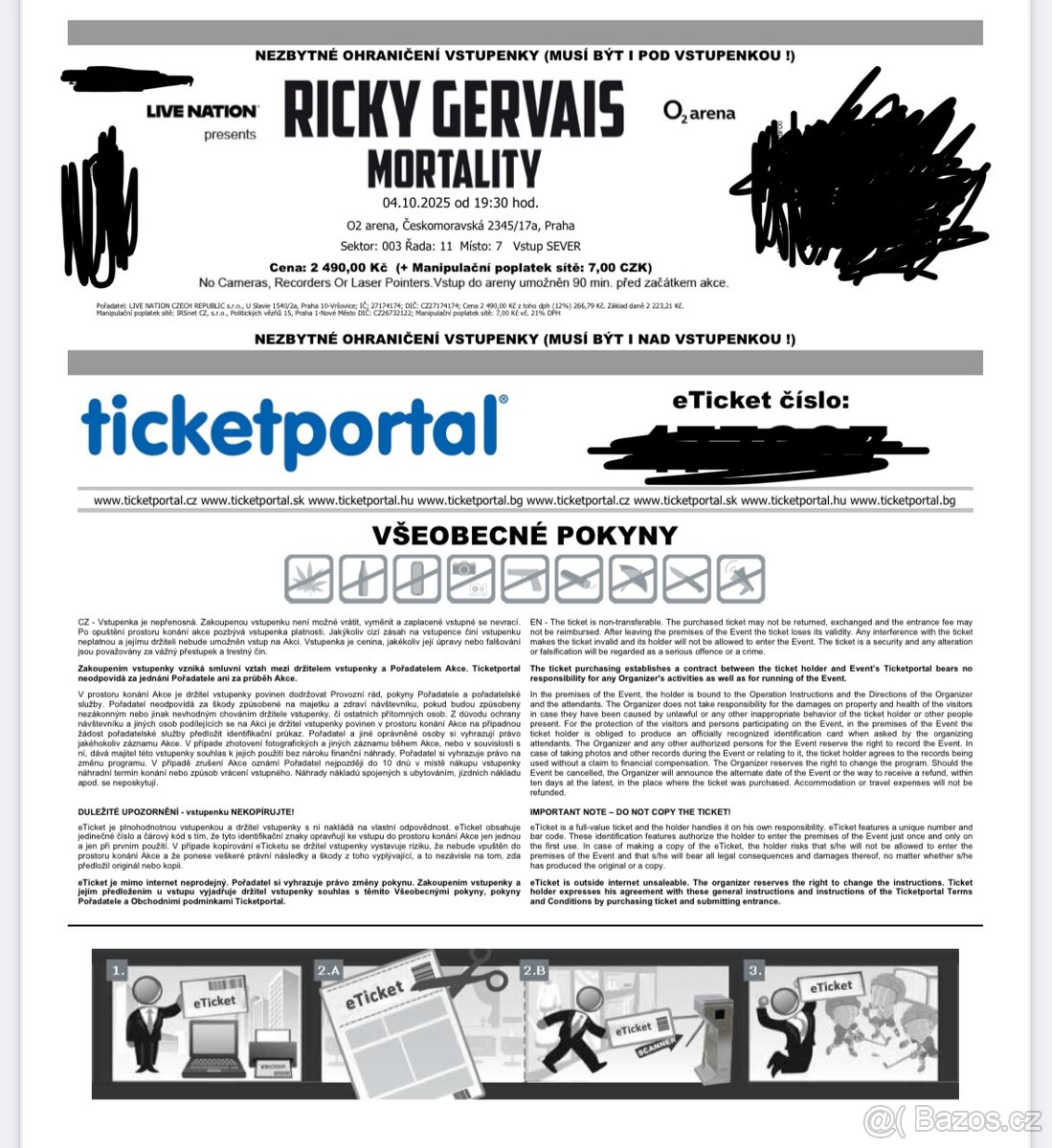 4 místa vedle sebe, Ricky Gervais- Mortality- O2 4.10.2025