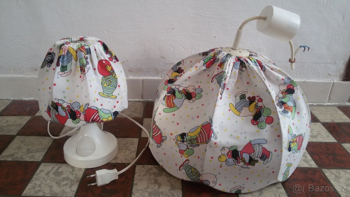 Lustr a lampička klaun dětský pokoj