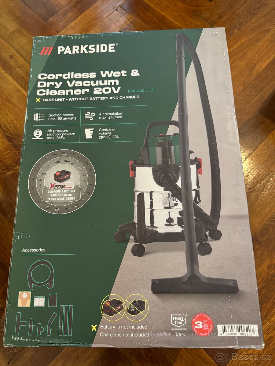 Aku vysavač na mokré a suché PWDA 20-Li C3 nový
