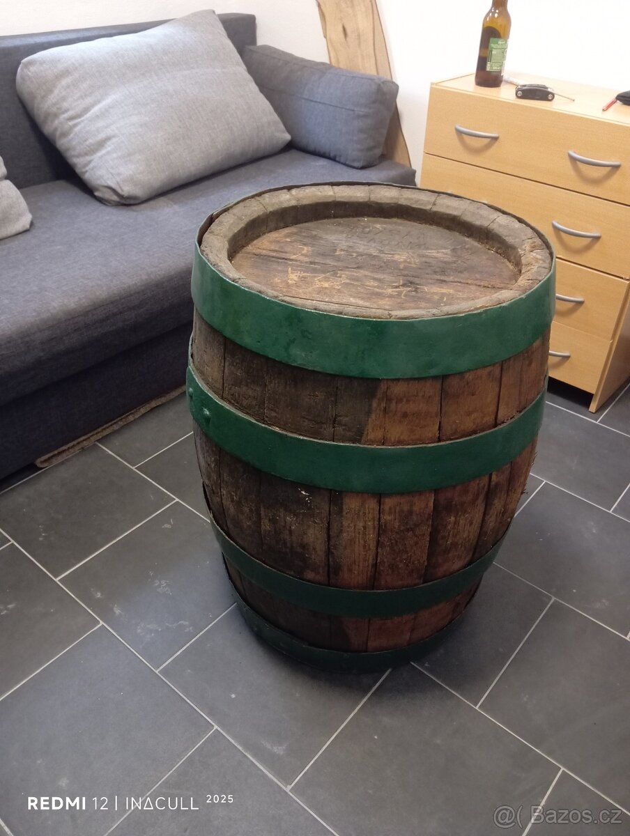 Dubový sud na pivo, Pivovar Vyškov 5000kč