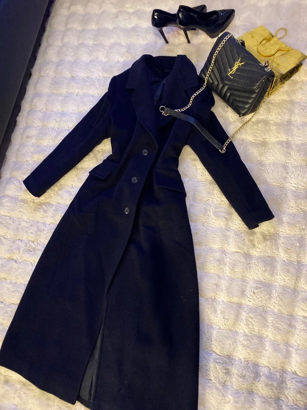 Kasmirovy vlneny modry damsky novy kabat 42