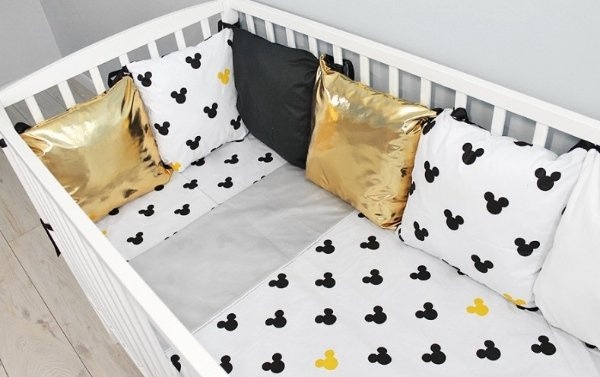 Baby Nellys Polštářkový mantinel s povlečením Shine - Mickey