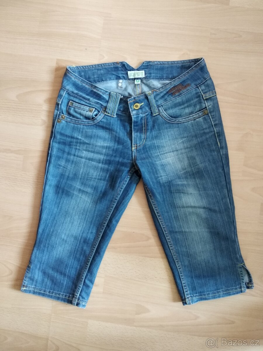 Džínové kraťasy tříčtvrteční dámské, vel. M