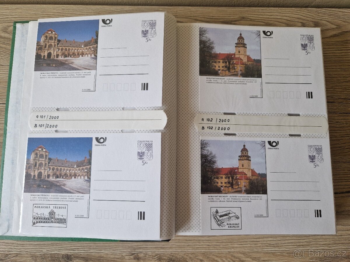 Dopisnice ČR v zásobníku.