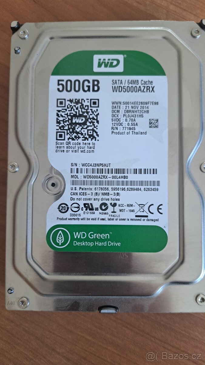 Disk wd Green 500gb