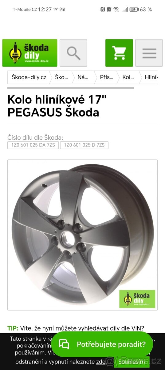 Sada disku s pneumatikama