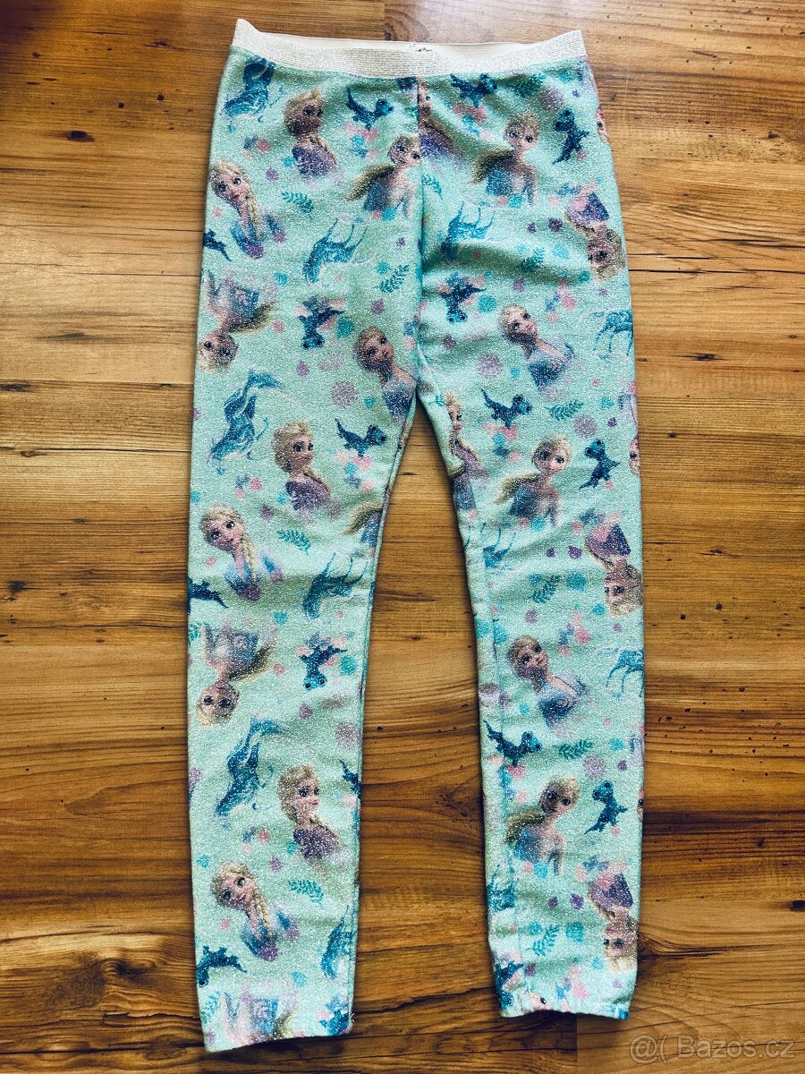 H&M třpytivé leginy Frozen