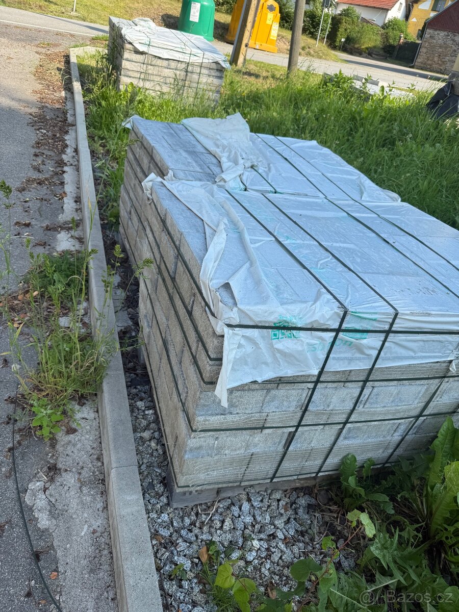 Zámková dlažba best colormix šedá 6 a 8 cm