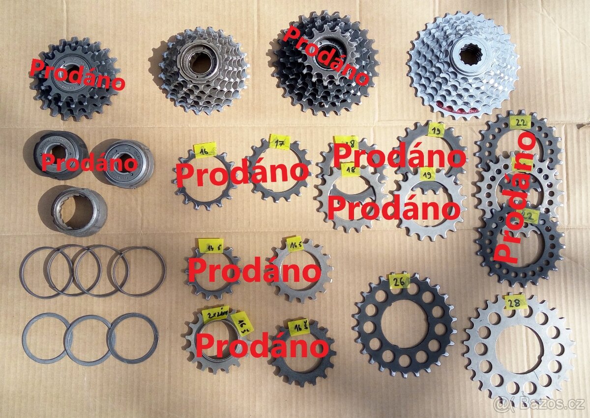 Šroubovací vícekolečko kazeta Shimano Sunrace pastorky