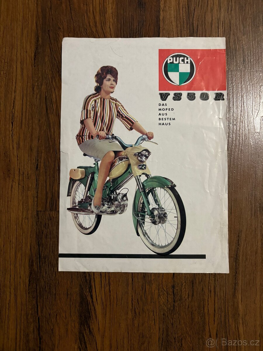 prospekt moped PUCH VS 50 R – originál, technická data