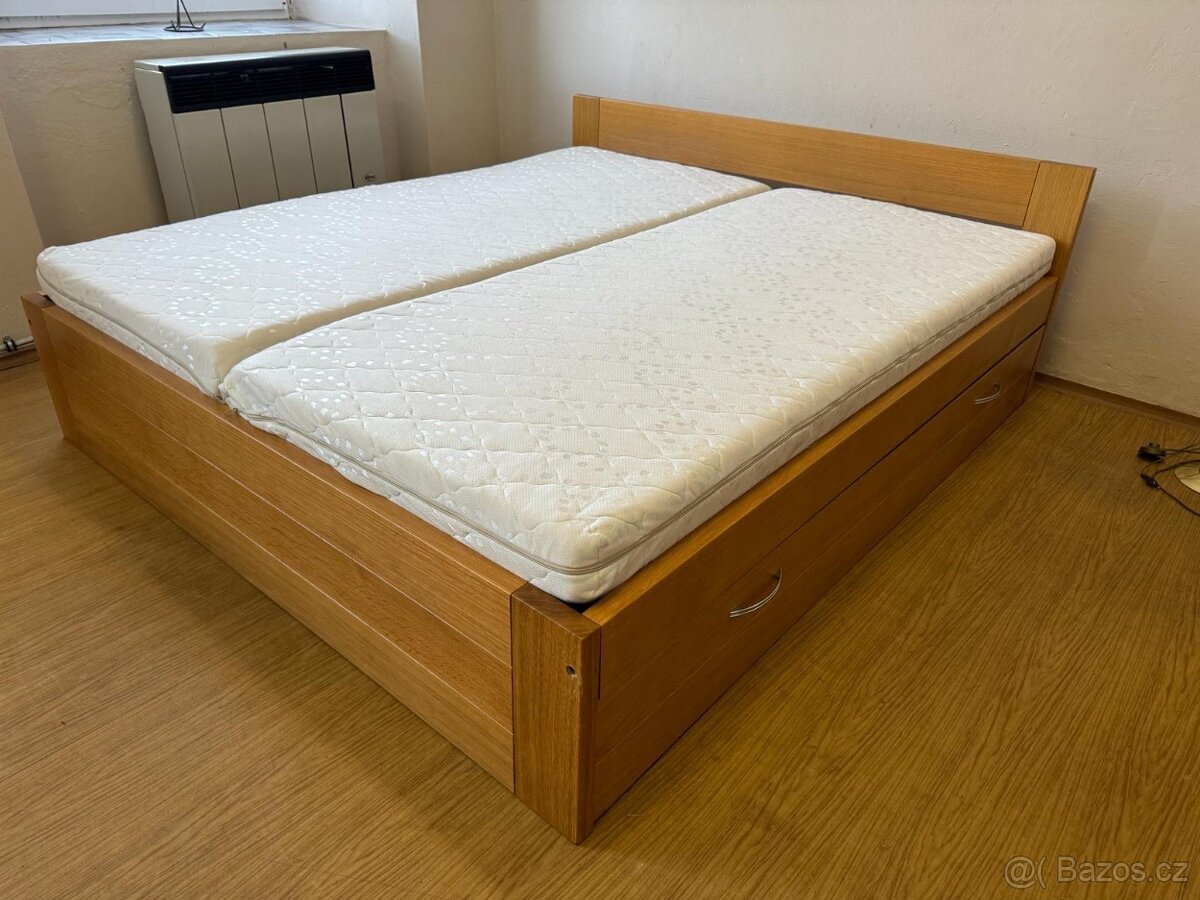 Manželská postel - DUB 180x200cm